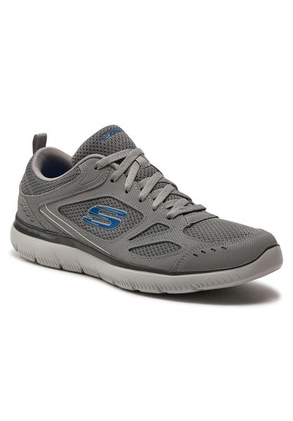 Buty do chodzenia męskie Skechers Summits. Szare buty sportowe na co dzień męskie Skechers, na lato, z materiału, bez zapięcia, na fitness i siłownię. Za 219.99 zł.