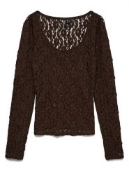 Vero Moda Bluzka w kolorze brązowym rozmiar: M. Brązowe bluzki damskie Vero Moda, m, bez wzorów, z koronki, bez kołnierzyka, bez ramiączek. Za 98.95 zł.