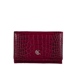 Portfel skórzany Damski Canaletto bordo premium krokodyl PD1221cs162 RFID. Czerwone portfele damskie bez wzorów, ze skóry. Za 189.00 zł.