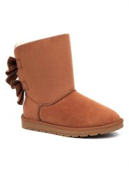 Blackfield Botki zimowe "Livai" w kolorze jasnobrązowym rozmiar: 39. Brązowe botki damskie Blackfield, na zimę, z materiału, z okrągłym noskiem, bez obcasa, bez zapięcia. Za 183.15 zł.