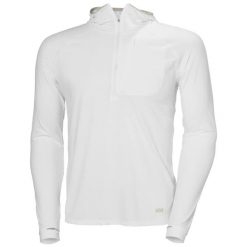 Bluza z kapturem 1/2 zip Helly Hansen Shine Solen. Białe bluzy z kapturem męskie Helly Hansen, l, z elastanu. Za 422.00 zł.