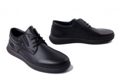 RIEKER 10419-00 black, półbuty męskie. Czarne półbuty męskie Rieker, bez zapięcia. Za 272.93 zł.
