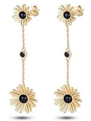 DI GIORGIO Pozłacane kolczyki-wkrętki z onyksami i cyrkoniami rozmiar: onesize. Czarne kolczyki damskie DI GIORGIO, z cyrkonią, pozłacane. Za 261.05 zł.