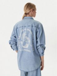 Billabong Koszula jeansowa Down The Coast EBJWT00122 Niebieski Oversize. Niebieskie koszule damskie Billabong, xs, bez wzorów, z bawełny, bez kołnierzyka, bez ramiączek. Za 299.99 zł.