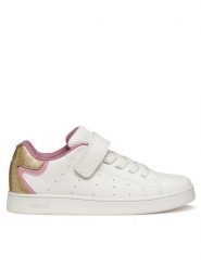 Geox Sneakersy J Eclyper J36LRA 0BCKC C0674 S Biały. Białe buty sportowe dziewczęce Geox, bez wzorów, ze skóry, bez zapięcia. Za 139.99 zł.