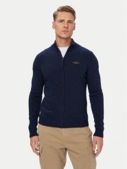 Aeronautica Militare Kardigan 262MA1646UL00924 Granatowy Regular Fit. Niebieskie kardigany męskie AERONAUTICA MILITARE, m, bez wzorów, z wełny, bez kołnierzyka. Za 799.99 zł.
