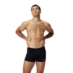 Kąpielówki męskie spodenki kąpielowe Speedo Tech Aqua-Short. Czarne kąpielówki męskie Speedo, l, bez wzorów, do pływania. Za 159.99 zł.