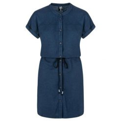 Sukienka damska LOAP Nella niebieska M. Niebieskie sukienki damskie LOLË, m, bez wzorów, klasyczne, bez kołnierzyka, bez ramiączek, sportowe. Za 195.99 zł.