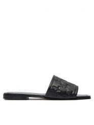KARL LAGERFELD Klapki KL85400 Czarny. Czarne klapki damskie Karl Lagerfeld, bez wzorów, ze skóry, bez obcasa. Za 399.99 zł.