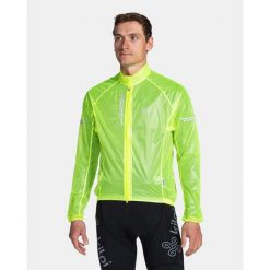 Męska rowerowa kurtka przeciwdeszczowa Kilpi EMERGENCY-M. Żółte kurtki męskie Kilpi, l, bez wzorów, sportowe, bez kaptura. Za 215.49 zł.