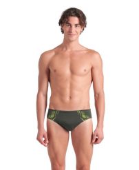 Kąpielówki Arena Poseidonia Swim Briefs. Szare kąpielówki męskie Arena, l, bez wzorów, z materiału, do pływania. Za 129.99 zł.