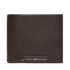 Portfel Tommy Hilfiger. Brązowe portfele męskie Tommy Hilfiger, bez wzorów. Za 349.99 zł.