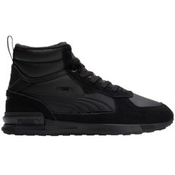 Buty Puma Graviton Mid 383204 01 czarne. Czarne buty sportowe na co dzień męskie z polaru, bez zapięcia. Za 448.00 zł.