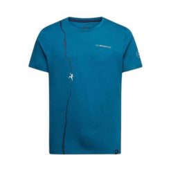 T-shirt La Sportiva Route. Niebieskie t-shirty męskie La Sportiva, xl, bez wzorów, z bawełny, bez kołnierzyka. Za 220.50 zł.