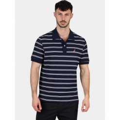 Koszulka polo męska Nautica Klaus. Niebieskie koszulki polo męskie Nautica, m, bez wzorów, bez ramiączek. Za 389.00 zł.