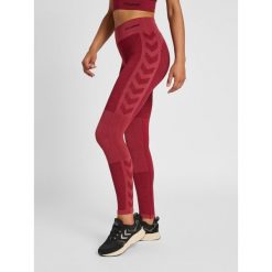 Damskie legginsy mid-rise Hummel Clea. Czerwone legginsy damskie HUMMEL, xs, bez wzorów, z dzianiny. Za 200.50 zł.