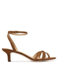 LAUREN RALPH LAUREN Sandały 802P06395009 Brązowy. Brązowe sandały damskie Lauren Ralph Lauren, bez wzorów, ze skóry, bez obcasa, na szpilce. Za 729.99 zł.