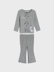 Komplet: koszulka i legginsy z domieszką wiskozy Marie - szary. Szare koszulki dziewczęce Sinsay, l, bez wzorów, z wiskozy, bez ramiączek. Za 35.99 zł.
