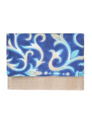 BLE Kopertówka w kolorze niebiesko-beżowym - 26 x 19 x 2 cm rozmiar: onesize. Brązowe torebki wieczorowe BLE, bez wzorów, z materiału, bez kołnierzyka, bez ramiączek. Za 44.81 zł.