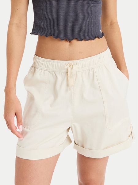Roxy Szorty materiałowe Sweetest Day ERJNS03588 Écru Regular Fit. Białe szorty damskie Roxy, bez wzorów, z bawełny. Za 189.99 zł.