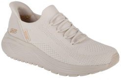 Buty sportowe Sneakersy damskie, Slip-Ins: Bobs Sparrow 2.0 - Lucky Run. Białe buty sportowe na co dzień damskie Skechers, bez wzorów, z materiału, trekkingowe. Za 319.99 zł.