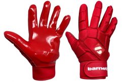 Rękawiczki do futbolu amerykańskiego FKG-03 czerwone, LB, RB, TE. Czerwone rękawiczki damskie BARNETT, bez wzorów, z materiału. Za 149.00 zł.