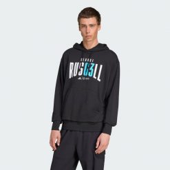 Bluza z kapturem Mercedes - AMG Petronas Formula One Team George Russell. Czarne bluzy sportowe męskie Adidas, bez wzorów, sportowe, bez kołnierzyka, bez ramiączek. Za 329.00 zł.