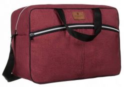 Torba podróżna bordowa Peterson PTN TP-BORDO-SILVER. Czerwone torby podróżne damskie Peterson, bez wzorów. Za 77.99 zł.