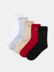 Długie skarpetki 5 pack - wielobarwny. Skarpetki damskie Sinsay, bez wzorów. Za 17.99 zł.