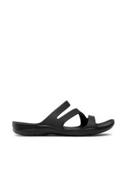 Crocs Klapki Swiftwater Sandal W 203998 Czarny. Czarne klapki damskie Crocs, bez wzorów, z tworzywa sztucznego, bez obcasa. Za 129.99 zł.