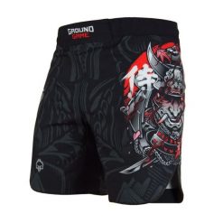 Lekkie spodenki do MMA i BJJ Ground Game Samurai 2.0 męskie. Szorty męskie GROUND GAME, bez kołnierzyka. Za 189.99 zł.