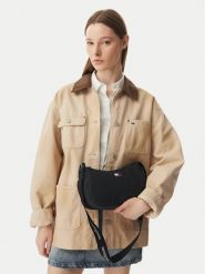 Tommy Jeans Torebka Tjw Ess Daily Shoulder Bag AW0AW18768 Czarny. Czarne torebki klasyczne damskie Tommy Jeans, bez wzorów, z jeansu, bez dodatków. Za 249.99 zł.