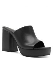 DeeZee Klapki KL-KK5606-1 Czarny. Czarne klapki damskie DeeZee, bez wzorów, ze skóry, bez obcasa. Za 159.99 zł.