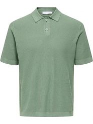 ONLY & SONS Koszulka polo "Tony" w kolorze zielonym rozmiar: M. Zielone koszulki polo męskie Only & Sons, m, bez wzorów, z bawełny, bez ramiączek. Za 92.21 zł.