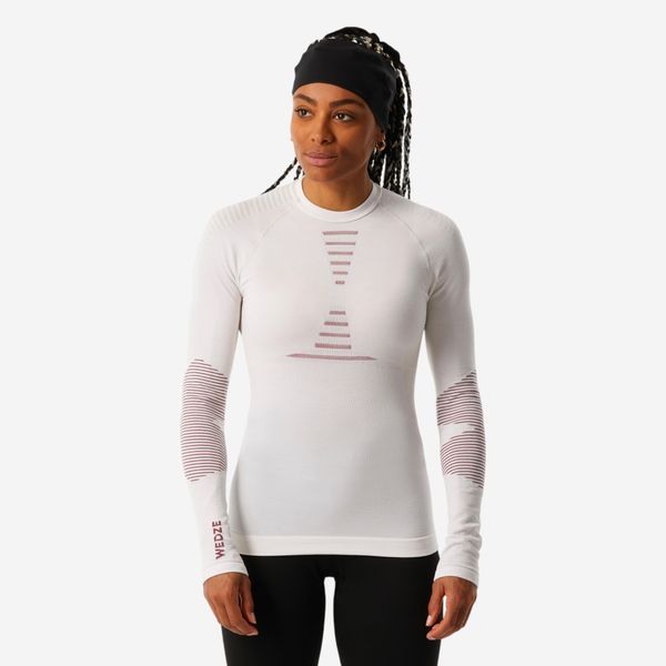 Koszulka termoaktywna narciarska damska Wedze BL900 wool seamless. Białe bielizna termoaktywna damska WED'ZE, m, bez wzorów, z materiału. Za 179.99 zł.