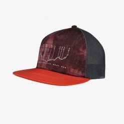 Czapka Buff Explore Trucker Cap. Czerwone czapki męskie Buff, bez wzorów, sportowe. W wyprzedaży za 112.43 zł.