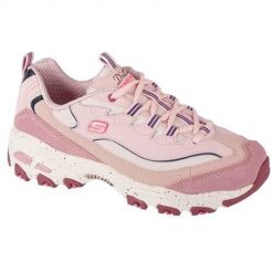 Buty sportowe Sneakersy damskie Skechers D'Lites - Bold Views. Czerwone buty sportowe na co dzień damskie Skechers, bez wzorów, ze skóry, trekkingowe, Skechers Sport. Za 405.00 zł.