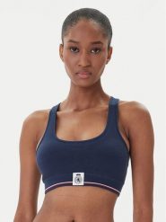 Tommy Hilfiger Biustonosz top UW0UW06062 Granatowy. Niebieskie biustonosze Tommy Hilfiger, s, bez wzorów, z bawełny, bez kołnierzyka. Za 179.99 zł.