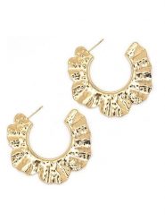 MOODE Kolczyki-półkreole "Oriane" rozmiar: onesize. Żółte kolczyki damskie MOODE, ze stali. Za 43.99 zł.