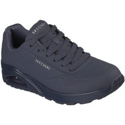 Buty sportowe męskie Skechers Uno Stand On Air. Niebieskie buty sportowe na co dzień męskie Skechers, na zimę, z materiału, bez zapięcia, trekkingowe. Za 490.00 zł.