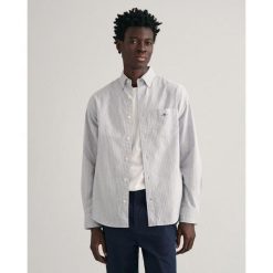 Koszula z długim rękawem Gant Classic Oxford stripe. Białe koszule męskie Gant, m, bez wzorów, ze skóry, bez kołnierzyka, bez ramiączek. Za 493.50 zł.