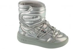 Buty turystyczne zimowe śniegowce damskie, Superbubble Boot. Szare śniegowce damskie Fila, z materiału, przed kolano. Za 249.00 zł.