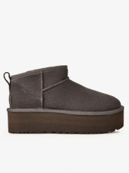 Damskie buty sportowe ikona stylu i komfortu W CLASSIC ULTRA MINI PLATFORM. Brązowe buty sportowe na co dzień damskie Ugg, bez wzorów, z gumy, trekkingowe. Za 747.35 zł.