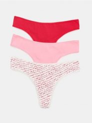 Bawełniane stringi 3 pack - wielobarwny. Stringi damskie Sinsay, l, bez wzorów, z bawełny. Za 11.99 zł.