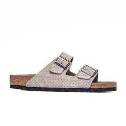 Klapki męskie Birkenstock Arizona Leve. Szare klapki i japonki męskie Birkenstock, z materiału. Za 610.85 zł.