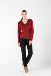 Damska bluza rozpinana z kapturem 100% Merino - Marin/Woolona. Niebieskie bluzy z kapturem damskie WOOLONA, m, z materiału. Za 540.00 zł.