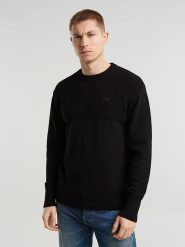 G-Star Sweter w kolorze czarnym rozmiar: L. Czarne swetry męskie G-Star, l, bez wzorów, z bawełny, bez kołnierzyka. Za 308.95 zł.