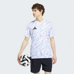 Koszulka piłkarska ADIDAS Practise 26. Brązowe t-shirty sportowe męskie Adidas, l, z materiału, bez ramiączek, na fitness i siłownię. Za 179.99 zł.