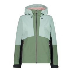 Kurtka przeciwdeszczowa z odpinanym kapturem damska CMP. Niebieskie kurtki damskie CMP, bez wzorów. Za 584.70 zł.