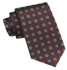 Klasyczny, Męski Krawat - Szeroki - Chattier - Bordo, Kolorowy Groszek. Czerwone krawaty i muchy męskie Chattier, bez wzorów, z tkaniny, eleganckie. Za 49.00 zł.